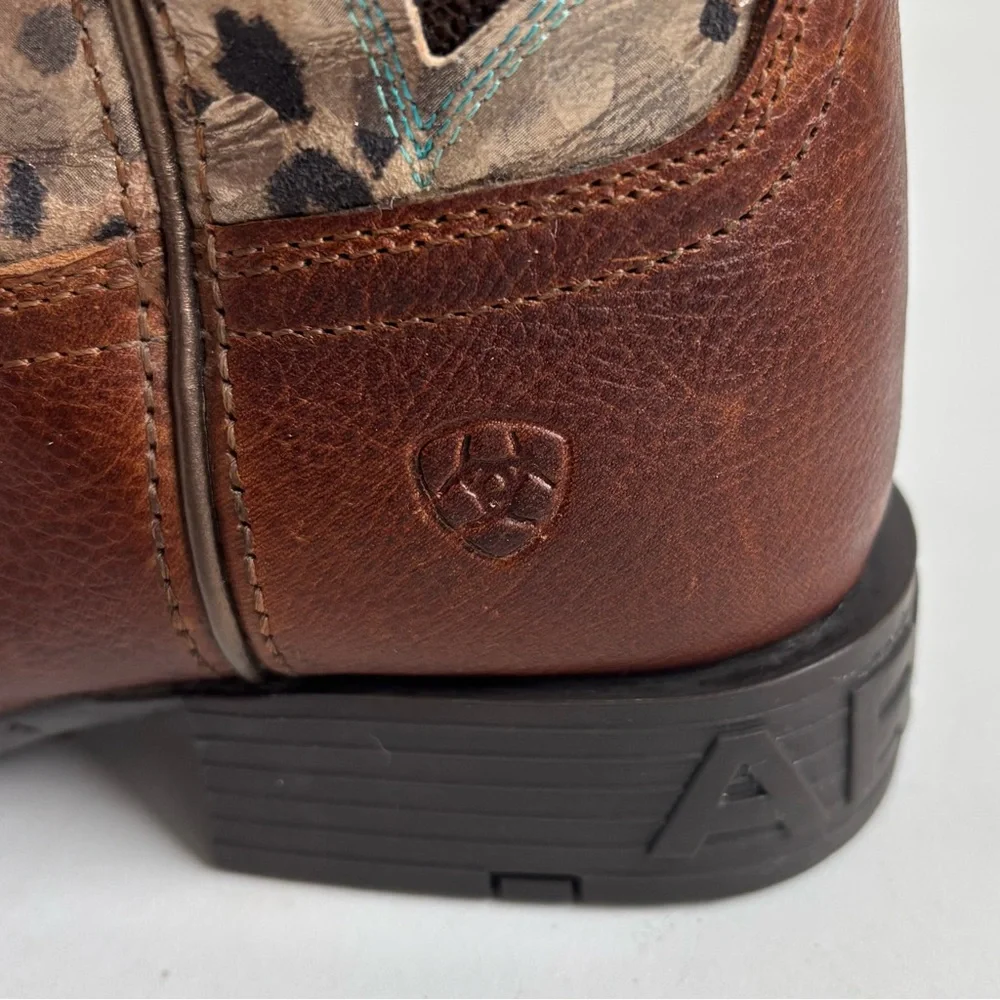 Ariat Koel VentTEK Western Brown Leather Cowboy Boots Youth Size 1